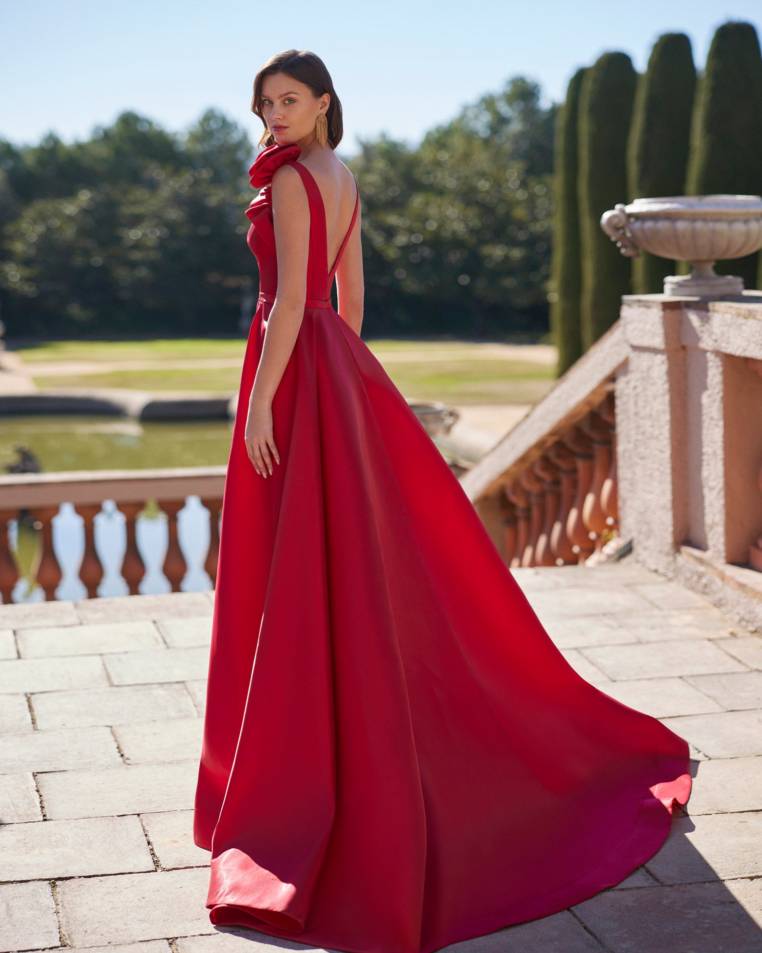 MARFIL | ABITO ROSSO CON SPACCO