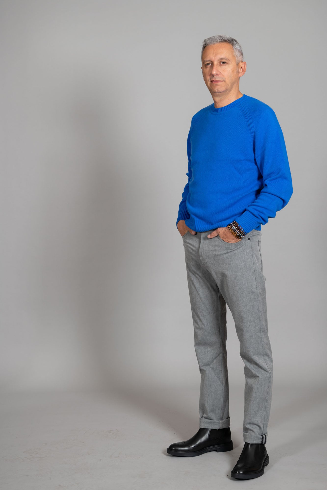 BOSS | MAGLIONE BLU ELETTRICO